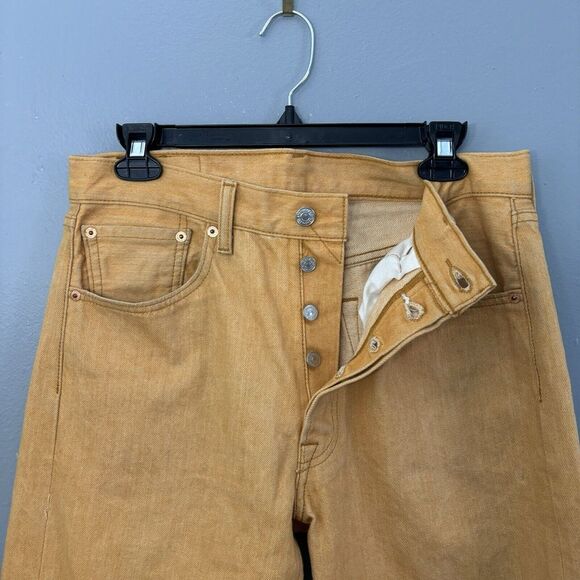 Levis 501XX Jean Mens 32x34 (Actual 32x31) Button Fly Made Mexico Y2K Beige - Picture 4 of 13